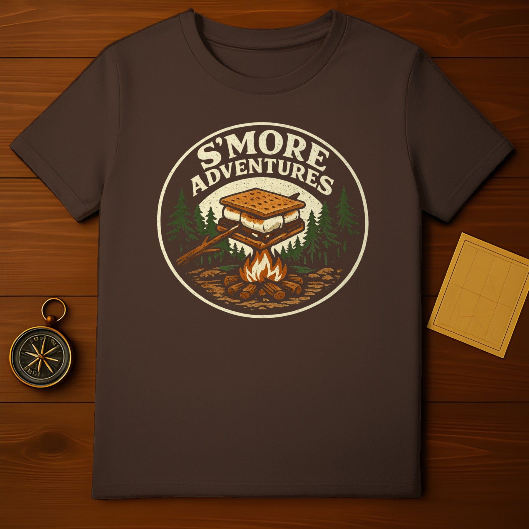 S'more Adventures Unisex Graphic Tee Camping Design
