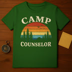 Camp Counselor Vintage Sunset Design T-shirt