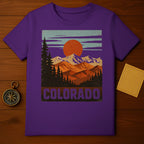 Vintage Colorado Sunset Mountain Graphic Tee
