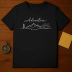 Adventure Mountain Sun Design T-Shirt