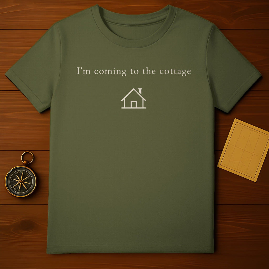 Olive Green I'm coming to the cottage graphic product type