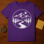 Scenic Mountain and Forest Path Design T-shirt