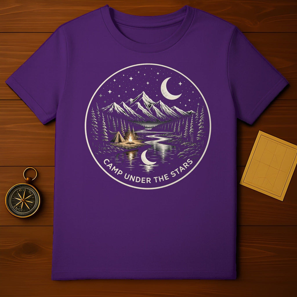 Camp Under The Stars Mountain Night Scene Purple product type