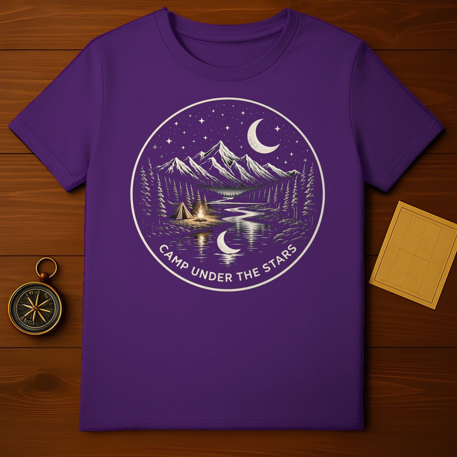 Camp Under The Stars Mountain Night Scene Purple product type