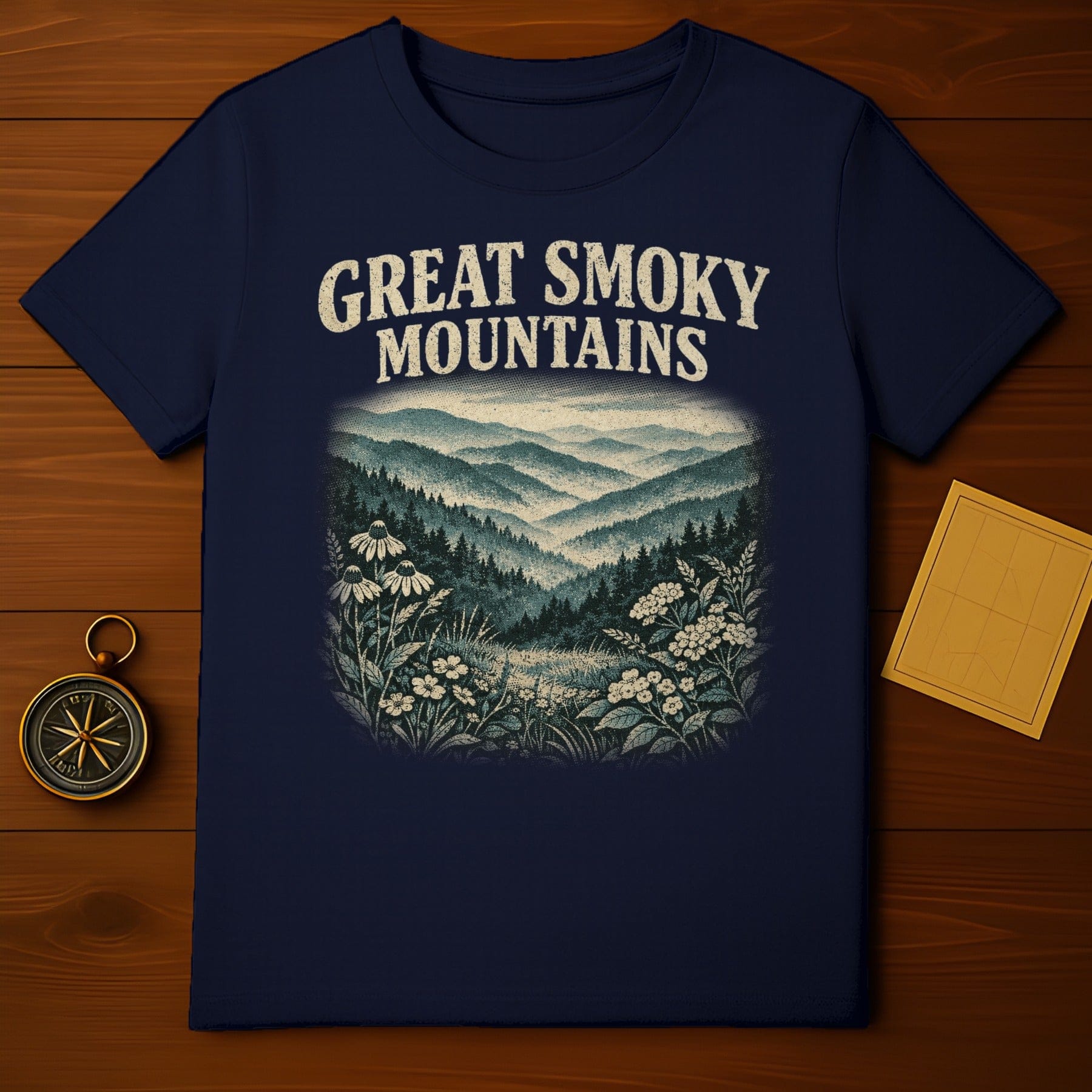 Great Smoky Mountains Scenic Design T-Shirt