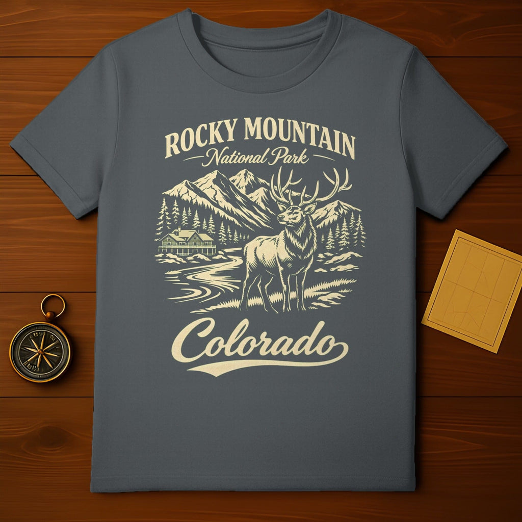 Rocky Mountain National Park Elk Colorado product type
Rocky Mountain National Park, Colorado, Elk, Mountains, Nature, Wildlife, Outdoors, Camping, Hiking, Travel, National Park, Adventure, Forest, Scenic, Graphic, Design, Vintage, Retro, Souvenir, Rocky Mountains