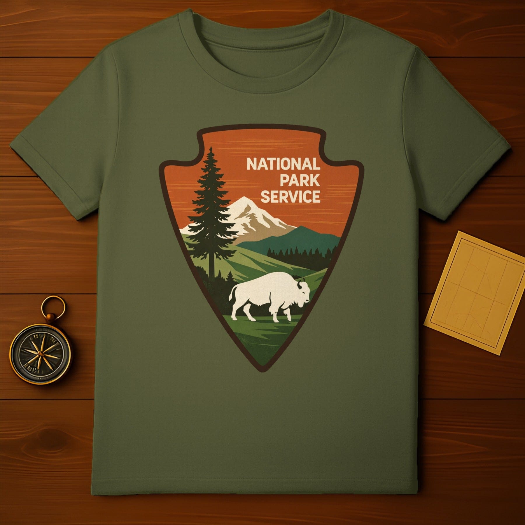 National Park Service Mountains Bison Tree product type