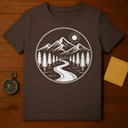 Mountain Landscape with River Design T-Shirt