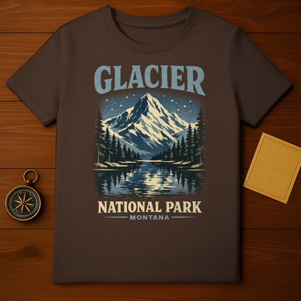 Glacier National Park Montana Scenic Graphic T-shirt