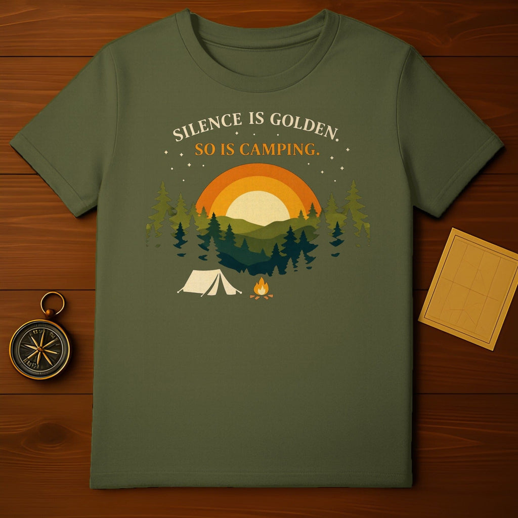 Silence Is Golden So Is Camping Nature Scene product type