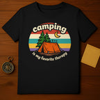 Camping Is My Favorite Therapy Retro Sunset Design product type
Camping Outdoor Nature Adventure Retro Sunset Tent Trees Moon Zzz Therapy Saying Favorite Hobby Outdoorsy Camp Life Wilderness Explore Forest Graphic Shirt Camper Gift Travel
