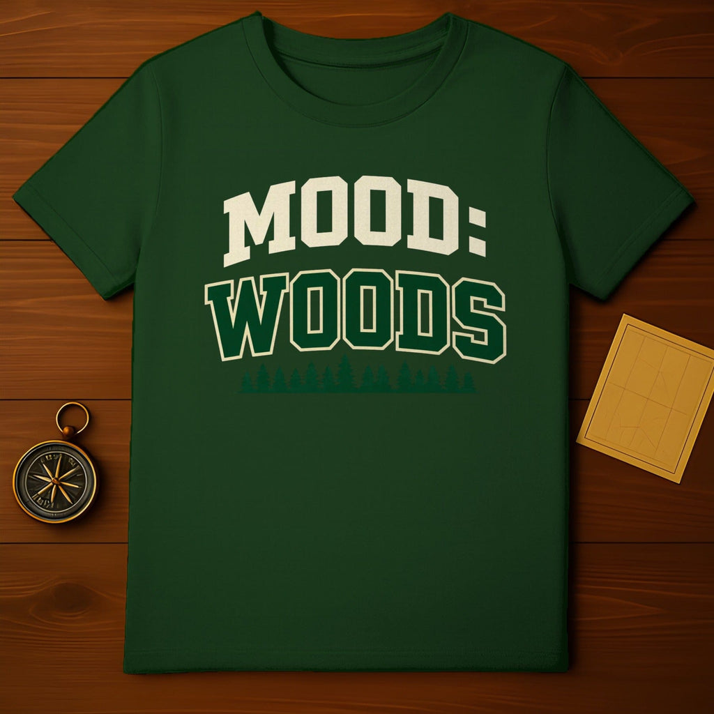 MOOD: WOODS Dark Green Graphic Tee Shirt product type
Mood Woods
Trees Design
Forest Life
Nature Lover
Outdoor Adventure
Woodland Theme
Camping Gear
Hiking Apparel
Dark Green
Graphic Tee
T-Shirt
Apparel
Clothing
Unisex Tee
Explore
Wilderness
Evergreen
Pine Trees
Outdoorsy
Lifestyle
