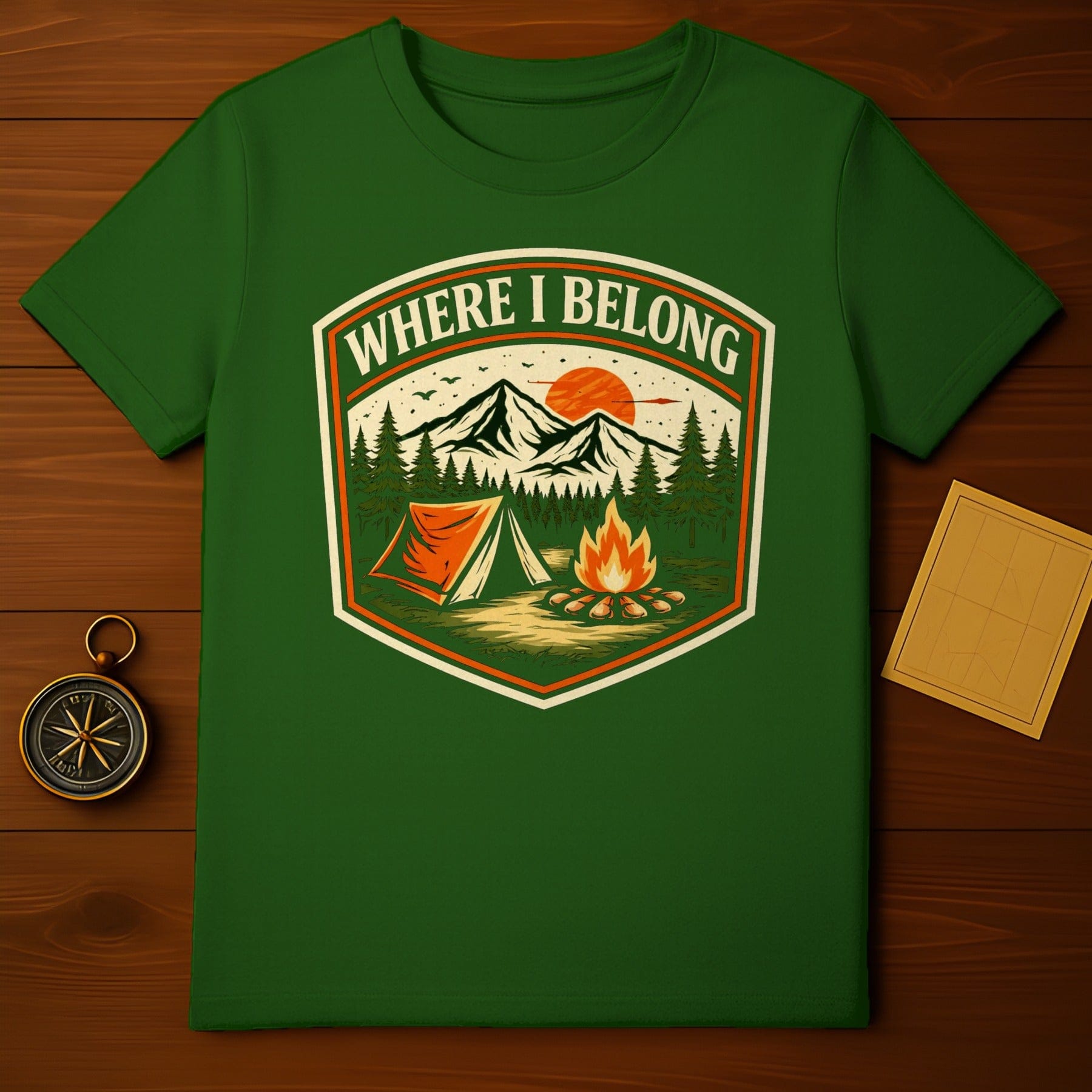 Where I Belong Camping Mountain Adventure Shirt