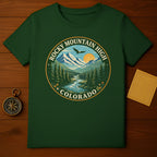 Rocky Mountain High Colorado Eagle Mountains River product type
Rocky Mountain, Colorado, Mountain High, Eagle Design, Nature Scene, Landscape Art, River Flow, Forest Trees, Sunrise Sunset, Outdoor Adventure, Travel Souvenir, Explore Colorado, Scenic Graphic, Wildlife Graphic, Vintage Aesthetic, Retro Design, Graphic Tee, T-shirt Print, Green Apparel, Mountain Range