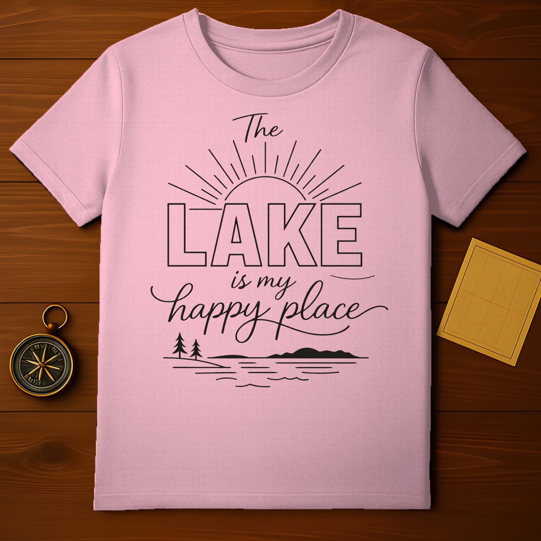 The Lake is My Happy Place T-Shirt for Outdoors Lovers