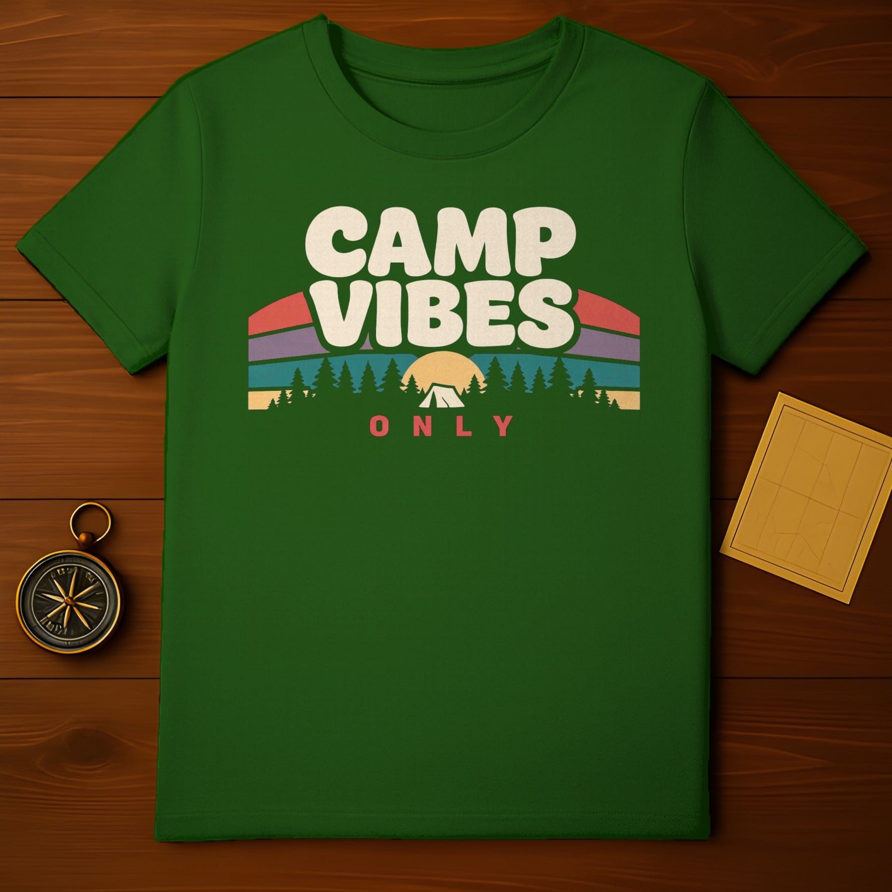 Camp Vibes Only Graphic Adventure T Shirt product type