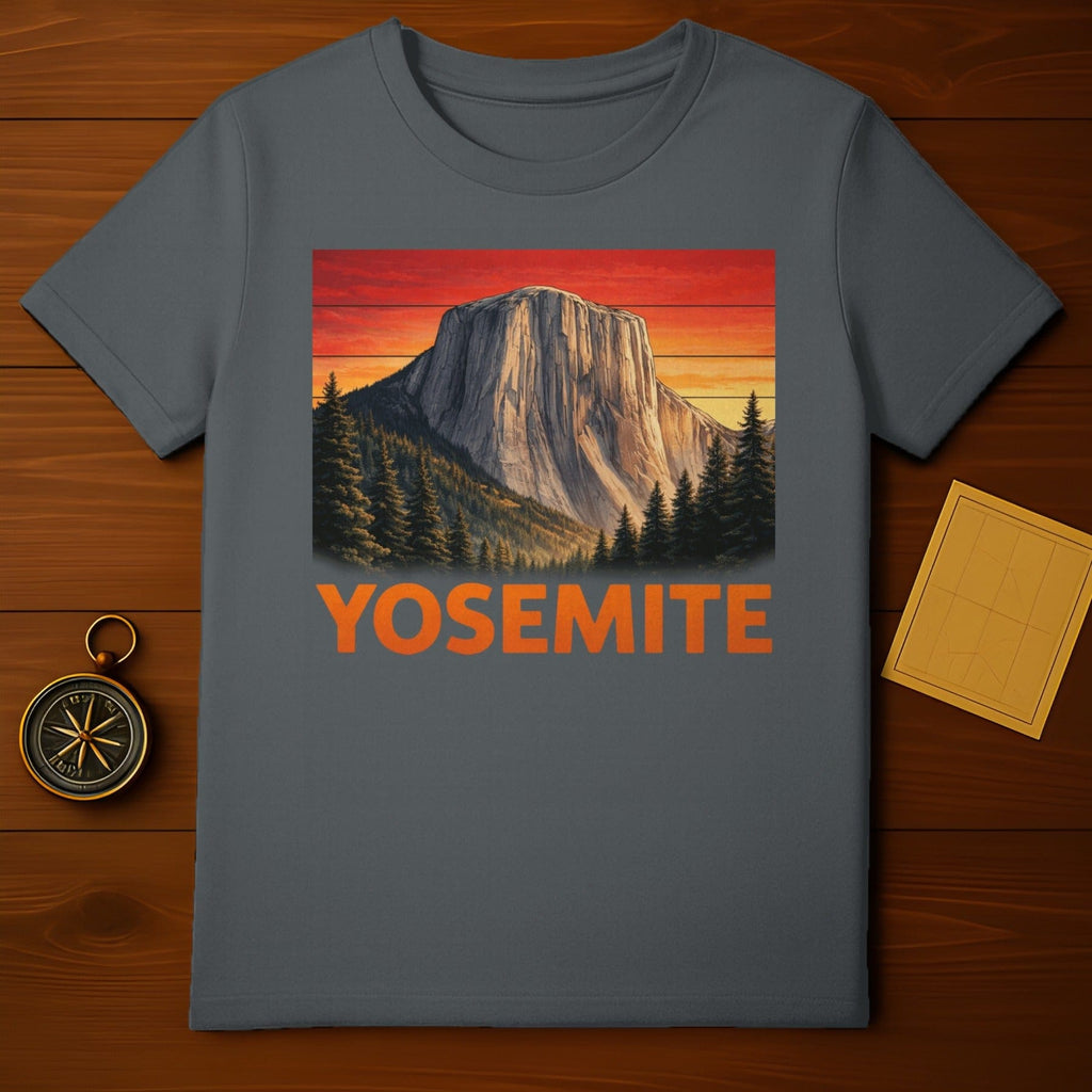 Yosemite National Park Mountain Valley Retro Graphic product type