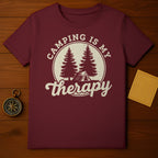 Camping Is My Therapy Graphic Tee for Outdoor Lovers