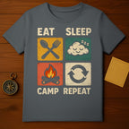 Eat Sleep Camp Repeat Outdoor Camping T-shirt product type