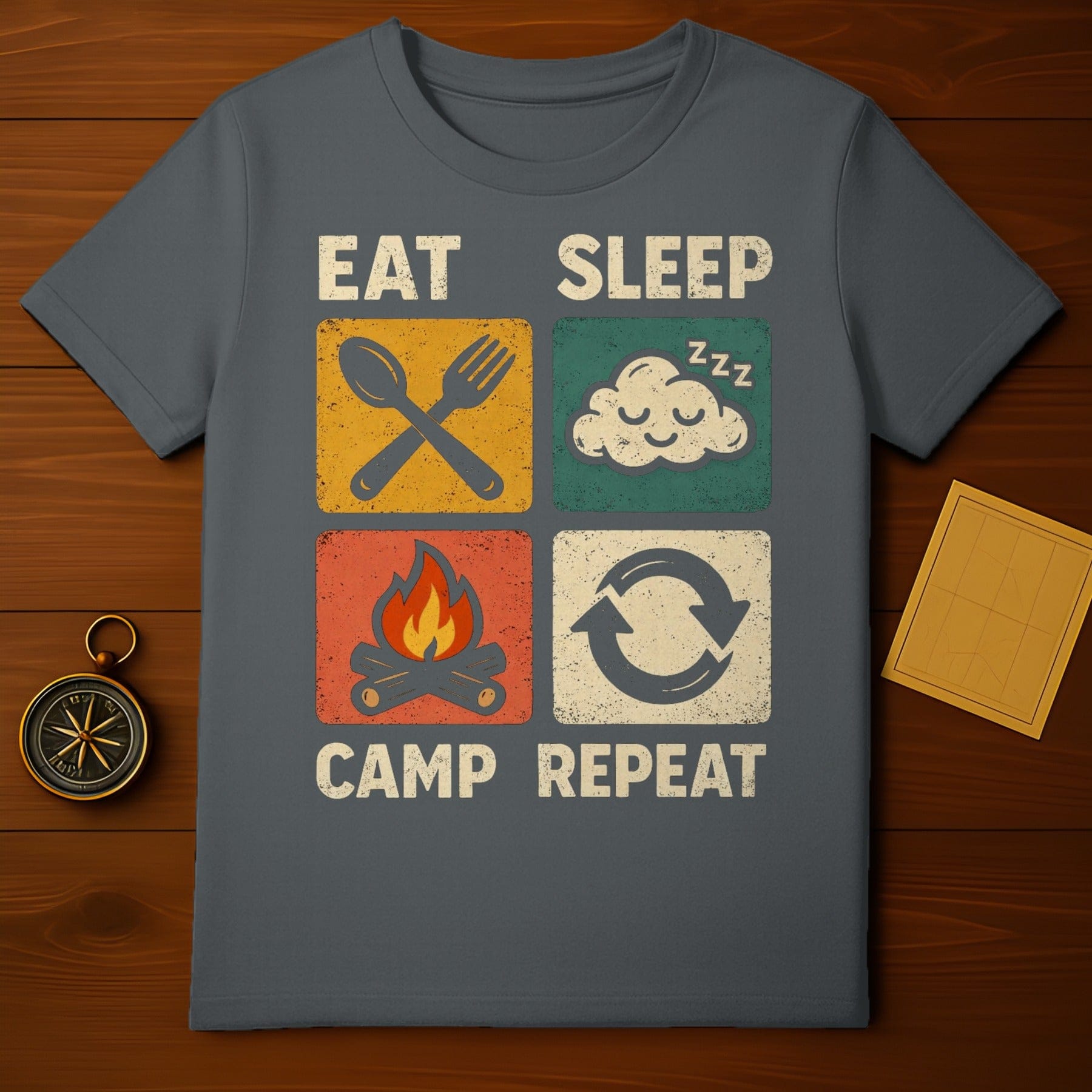 Eat Sleep Camp Repeat Outdoor Camping T-shirt product type