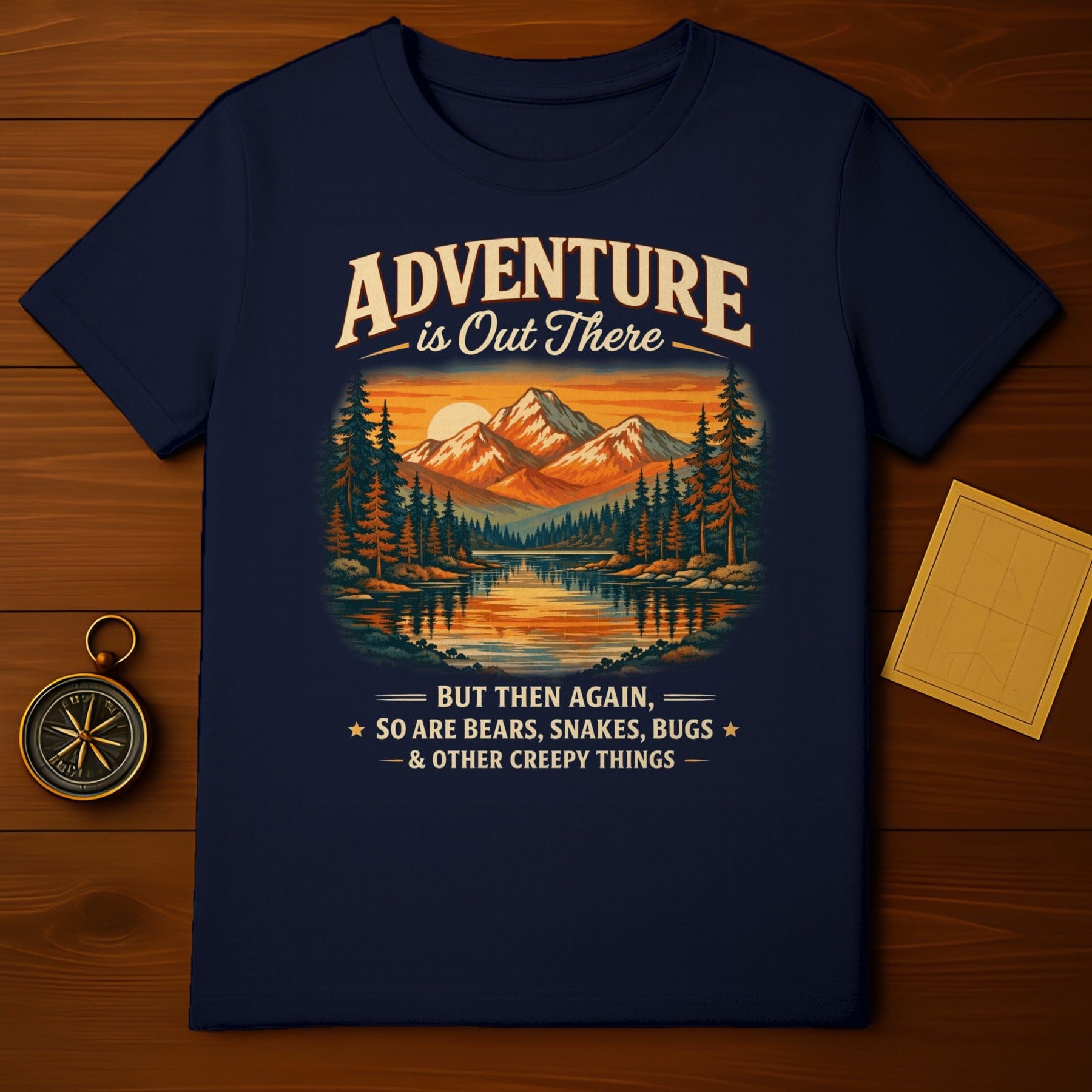 Adventure is Out There Bears Snakes Bugs Creepy Shirt