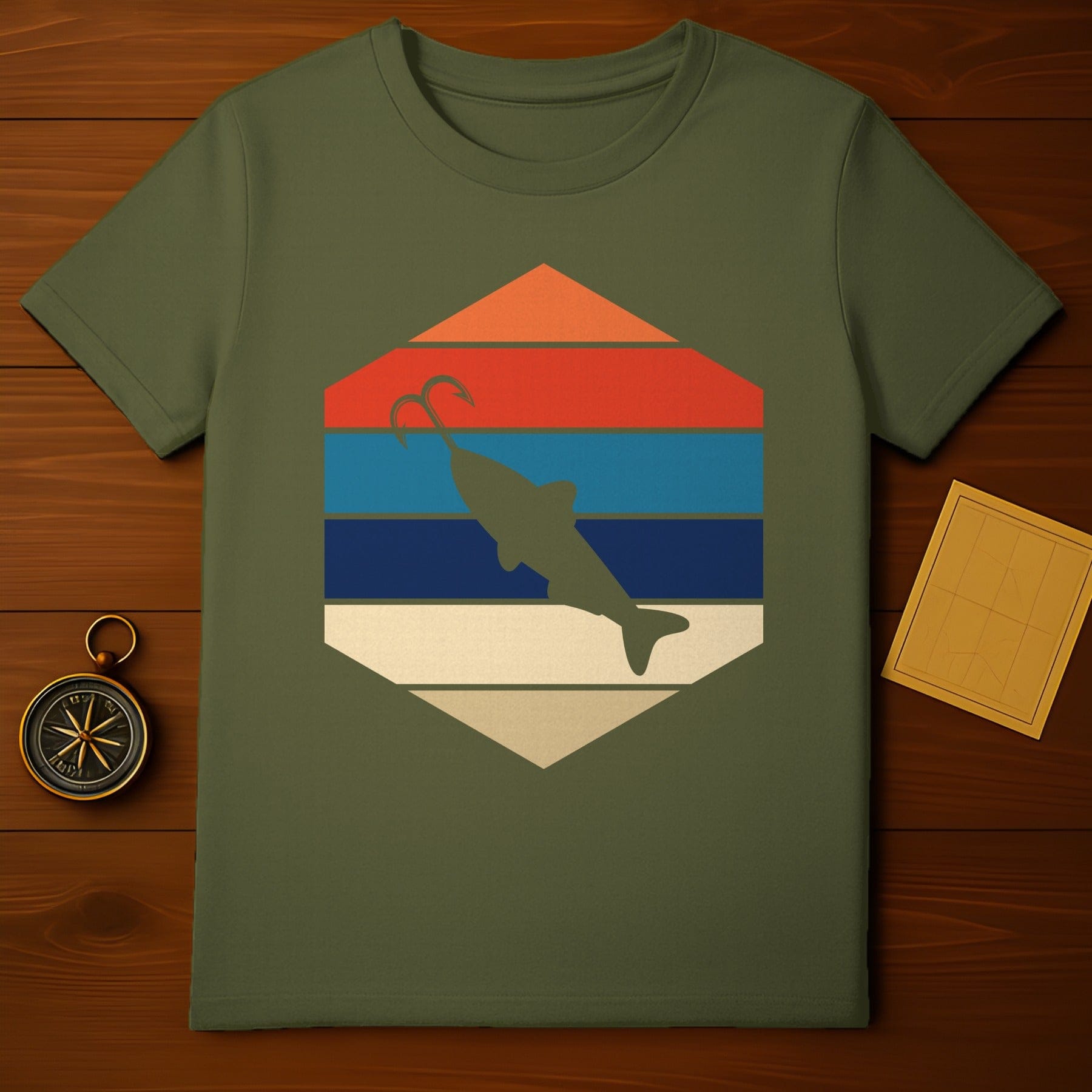 Retro Fishing Hook T-Shirt