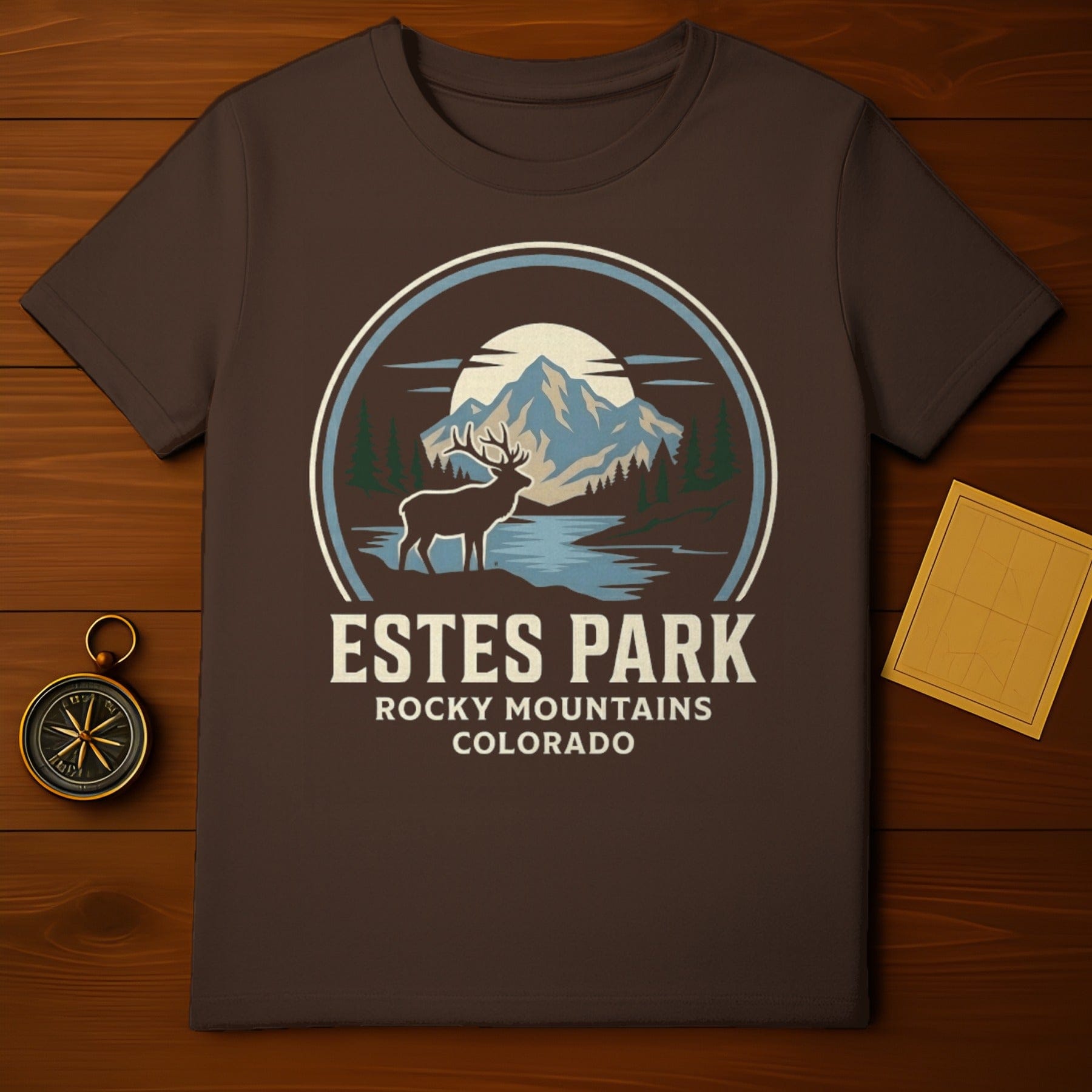 Estes Park Rocky Mountains Colorado Deer Design product type
Estes Park
Rocky Mountains
Colorado
Elk
Deer
Nature
Outdoors
Landscape
Mountains
Lake
Trees
Forest
Wildlife
Adventure
Travel
Souvenir
National Park
Graphic
Mountain scenery
Colorado travel