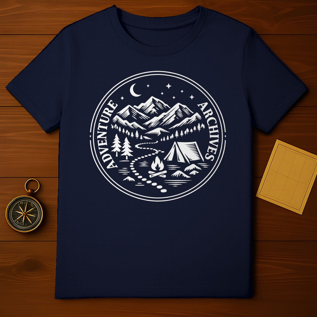 ADVENTURE ARCHIVES Mountain Camping Scene T-Shirt product type