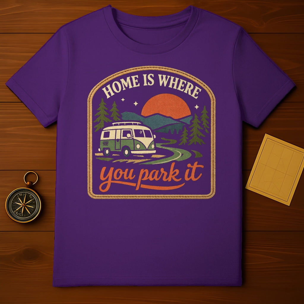 Home Is Where You Park It Camper Van Mountains Sunset product type