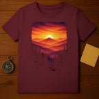 Dramatic Mountain Sunset Pine Tree Forest Graphic product type