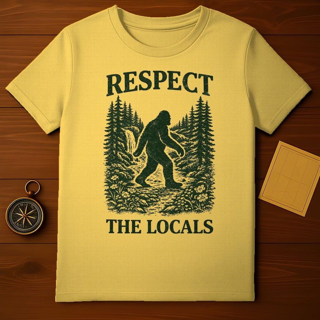 Respect The Locals Bigfoot Graphic T-Shirt