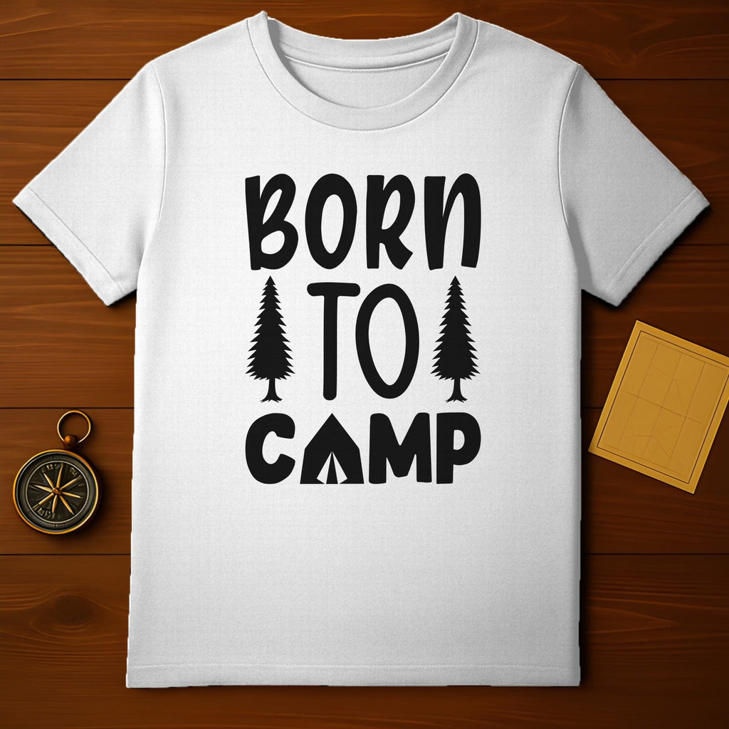 Born to Camp Graphic Tee Camping Enthusiast Shirt