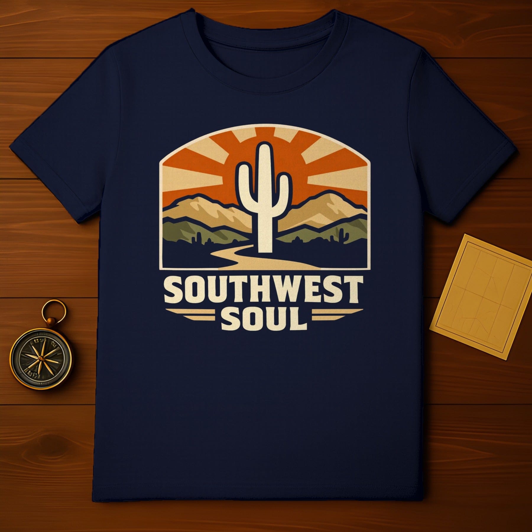 SOUTHWEST SOUL Saguaro Cactus Desert Mountains Sunset product type
southwest soul, saguaro cactus, desert landscape, mountain scene, sunset graphic, retro design, vintage style, nature graphic, adventure tee, western vibe, arizona style, new mexico, road trip shirt, explore usa, boho fashion, outdoor shirt, cactus art, desert sun, graphic tee, travel apparel