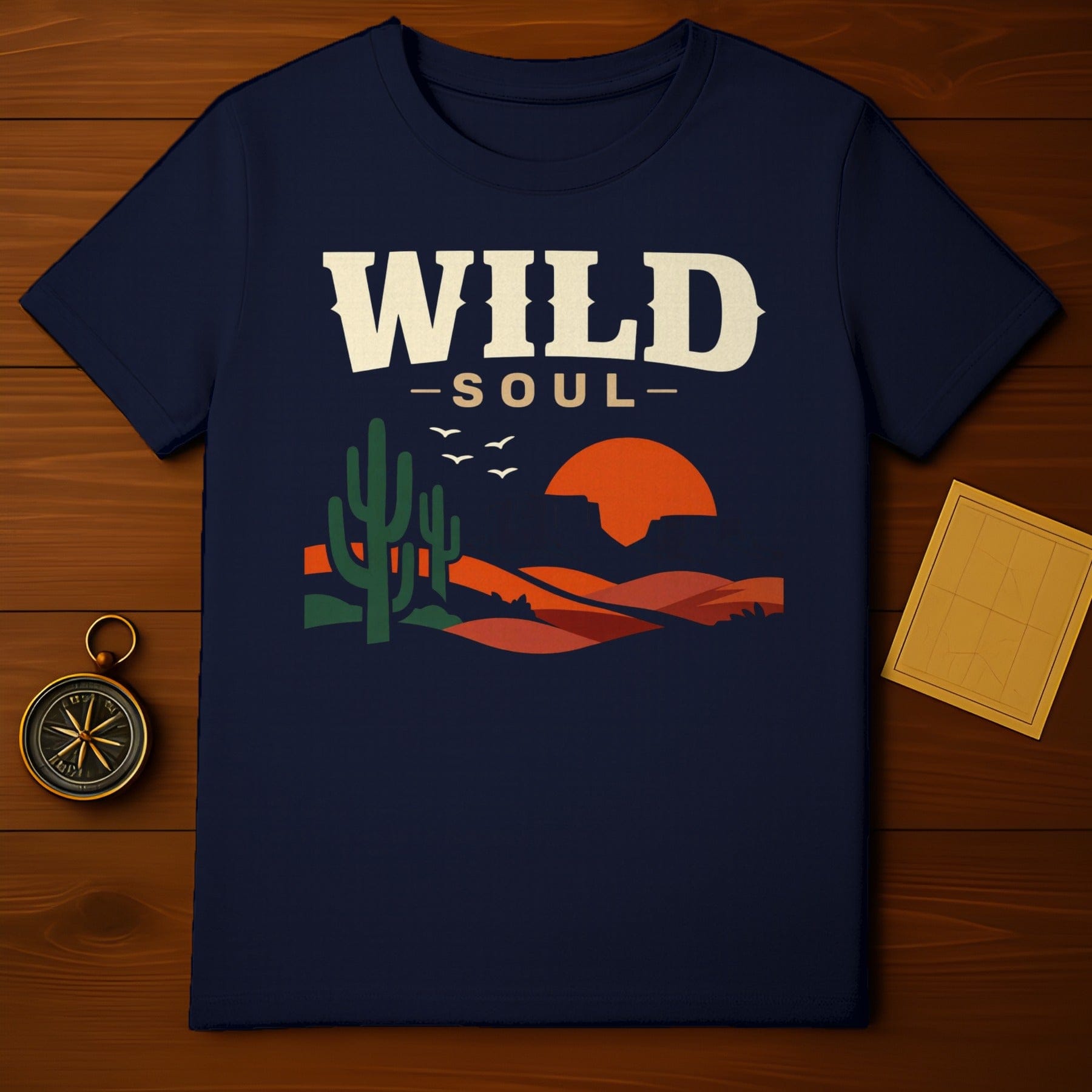 Wild Soul Desert Sunset Cactus Graphic Navy T-Shirt product type
Wild Soul
Desert Landscape
Cactus Design
Sunset Graphic
Adventure Tee
Nature Lover
Graphic T-shirt
Boho Style
Vintage Inspired
Rustic Apparel
Western Tee
Navy Blue Shirt
Outdoor Enthusiast
Unique Print
Bohemian Spirit
Travel Shirt
Cool Tee
Indie Fashion
Mens T-shirt
Womens T-shirt