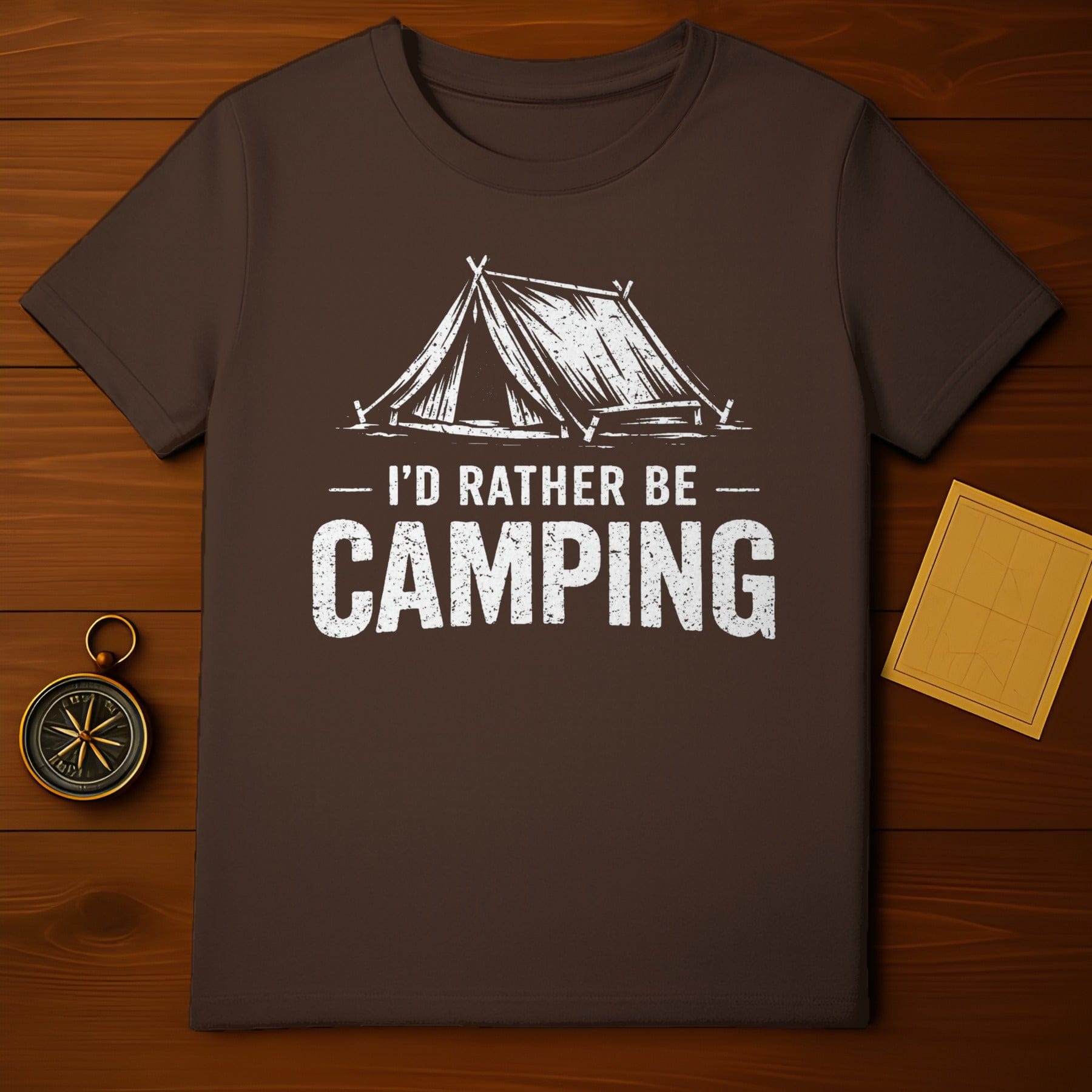 I'd Rather Be Camping Graphic T-Shirt for Outdoor Lovers