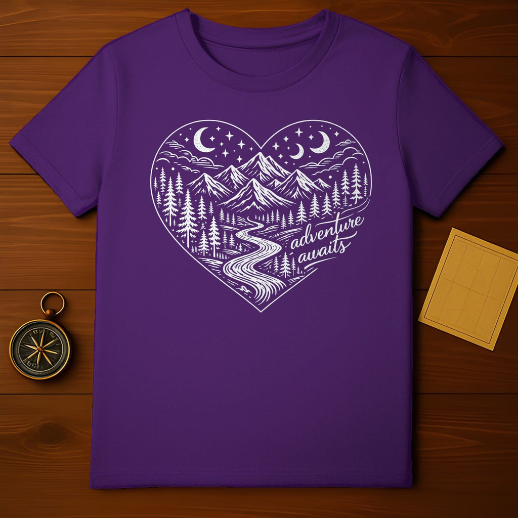 Adventure Awaits Scenic Mountains Design T-Shirt