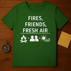 Fires Friends Fresh Air Graphic T-shirt for Outdoor Lovers
