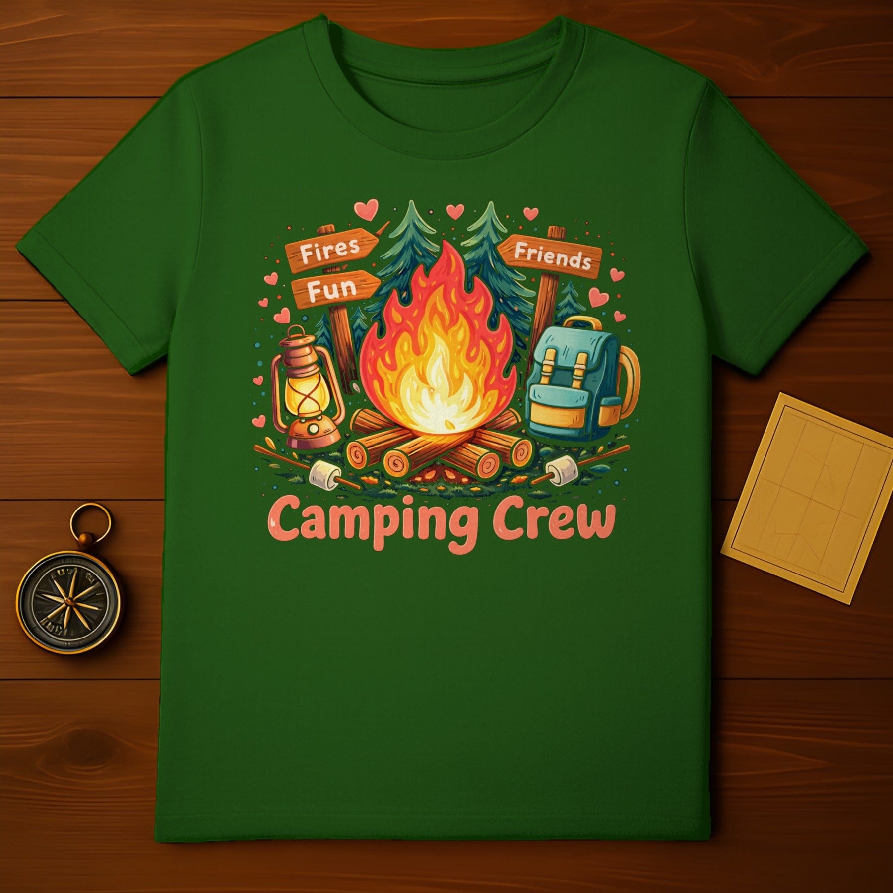 Fires Fun Friends Camping Crew Shirt for Outdoor Lovers