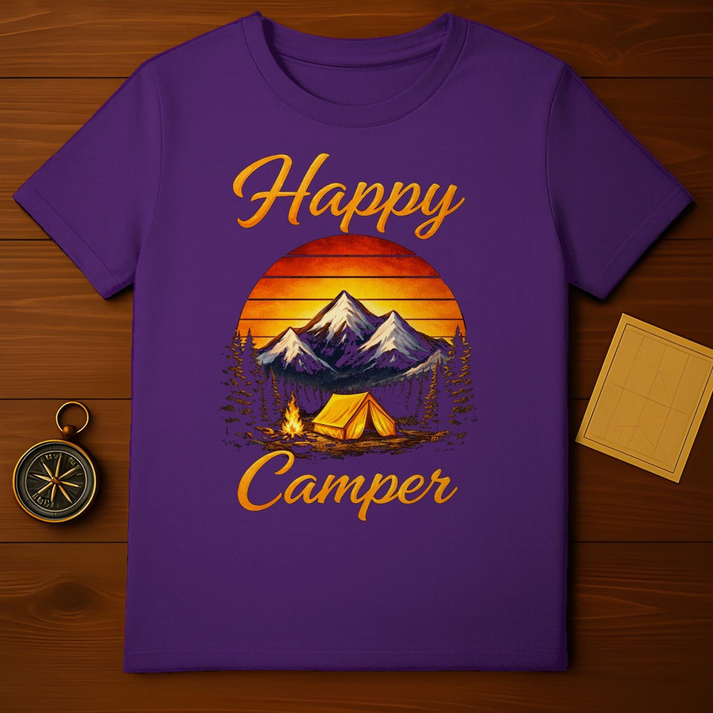 Happy Camper Graphic Tee for Outdoor Lovers