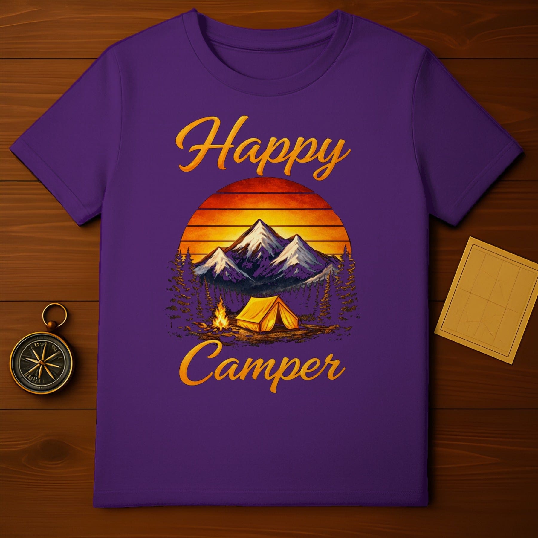 Happy Camper Graphic Tee for Outdoor Lovers
