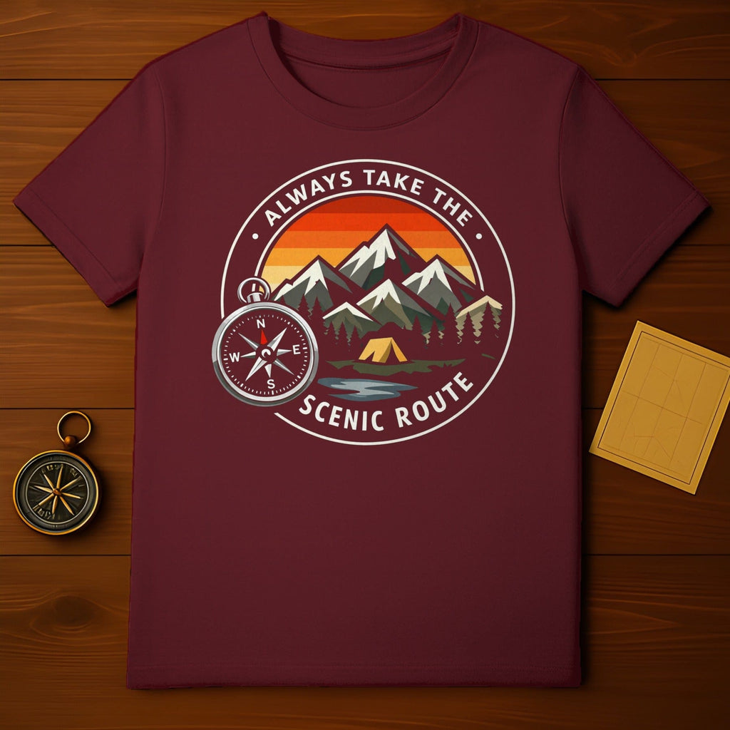 Always Take The Scenic Route Mountain Camping Shirt