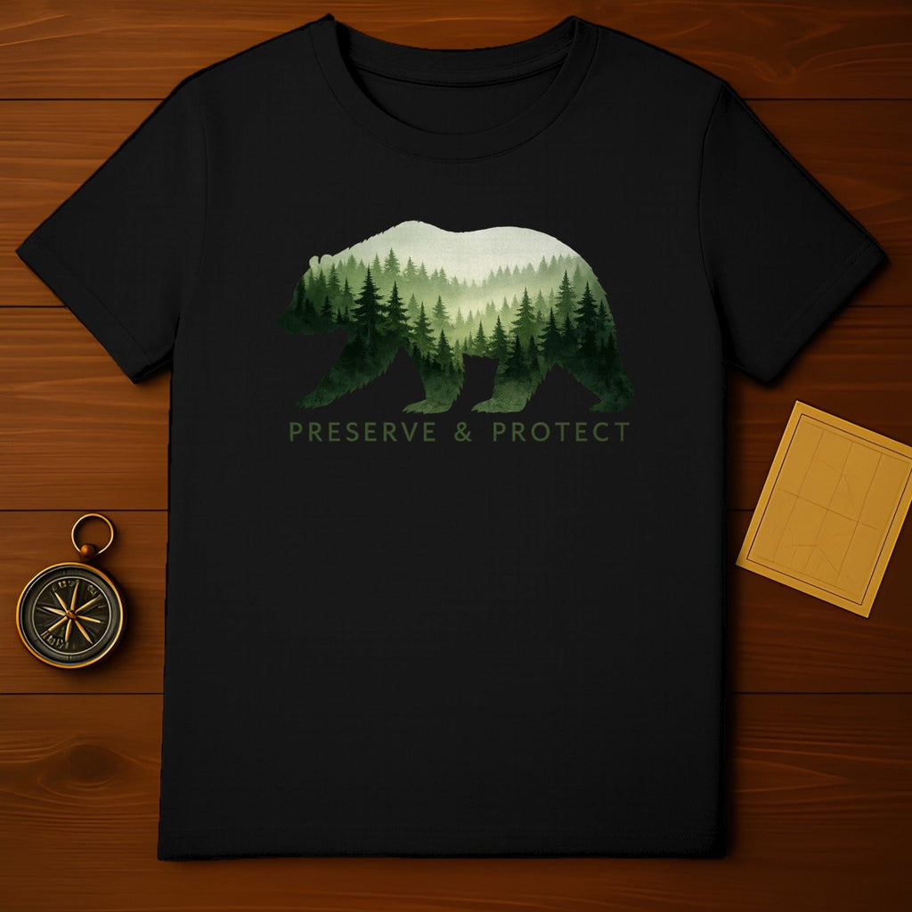 Preserve and Protect Bear Forest Design T-shirt Product