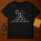 Escape The Noise Camping Moon and Stars Tee Shirt