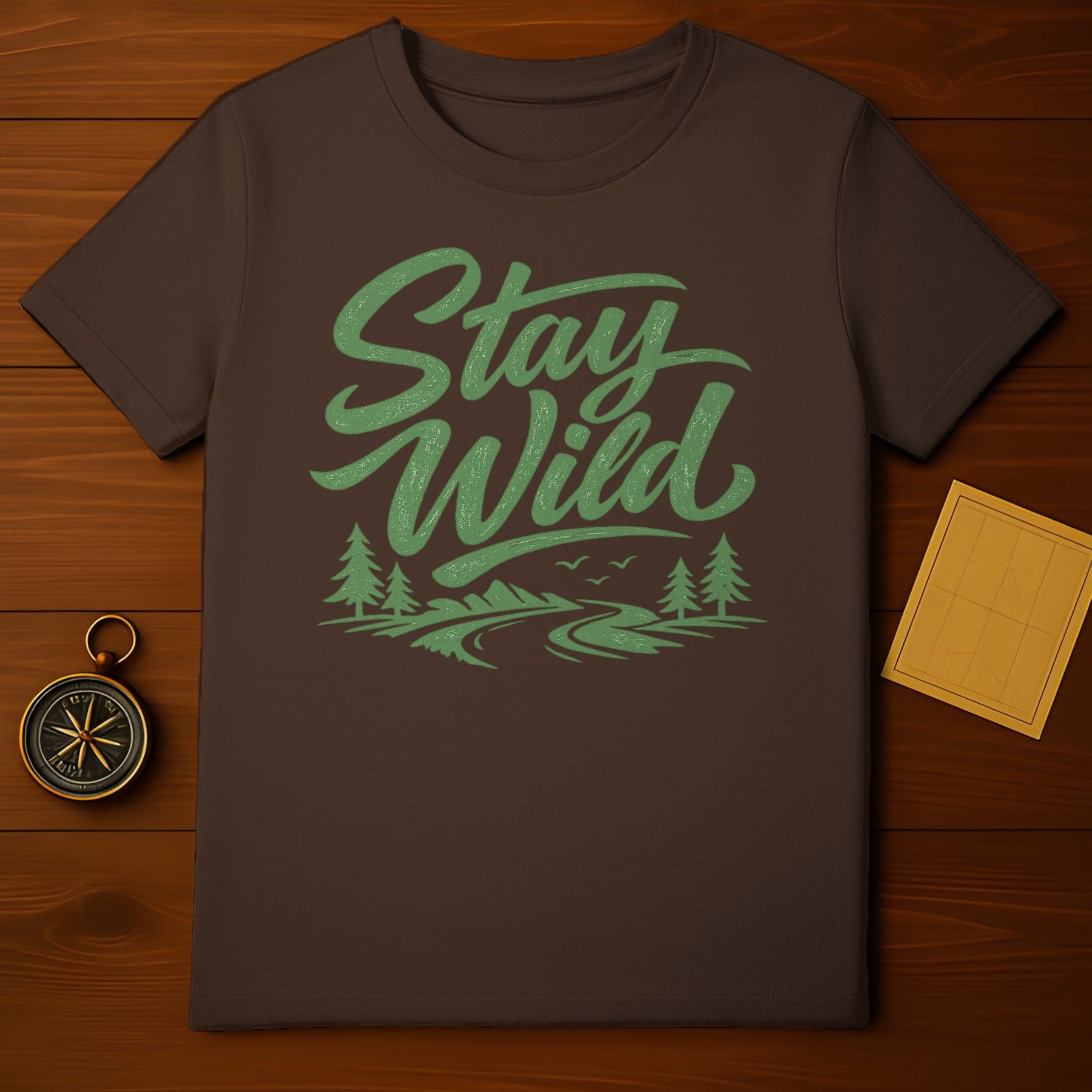 Stay Wild Scenic Nature Graphic Tee Shirt