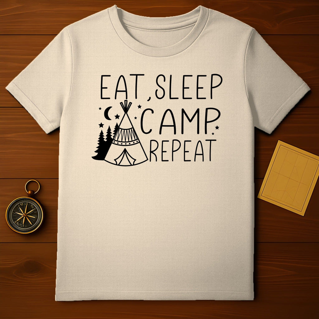 Eat Sleep Camp Repeat T-Shirt