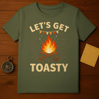 LET'S GET TOASTY campfire graphic outdoor camping product type