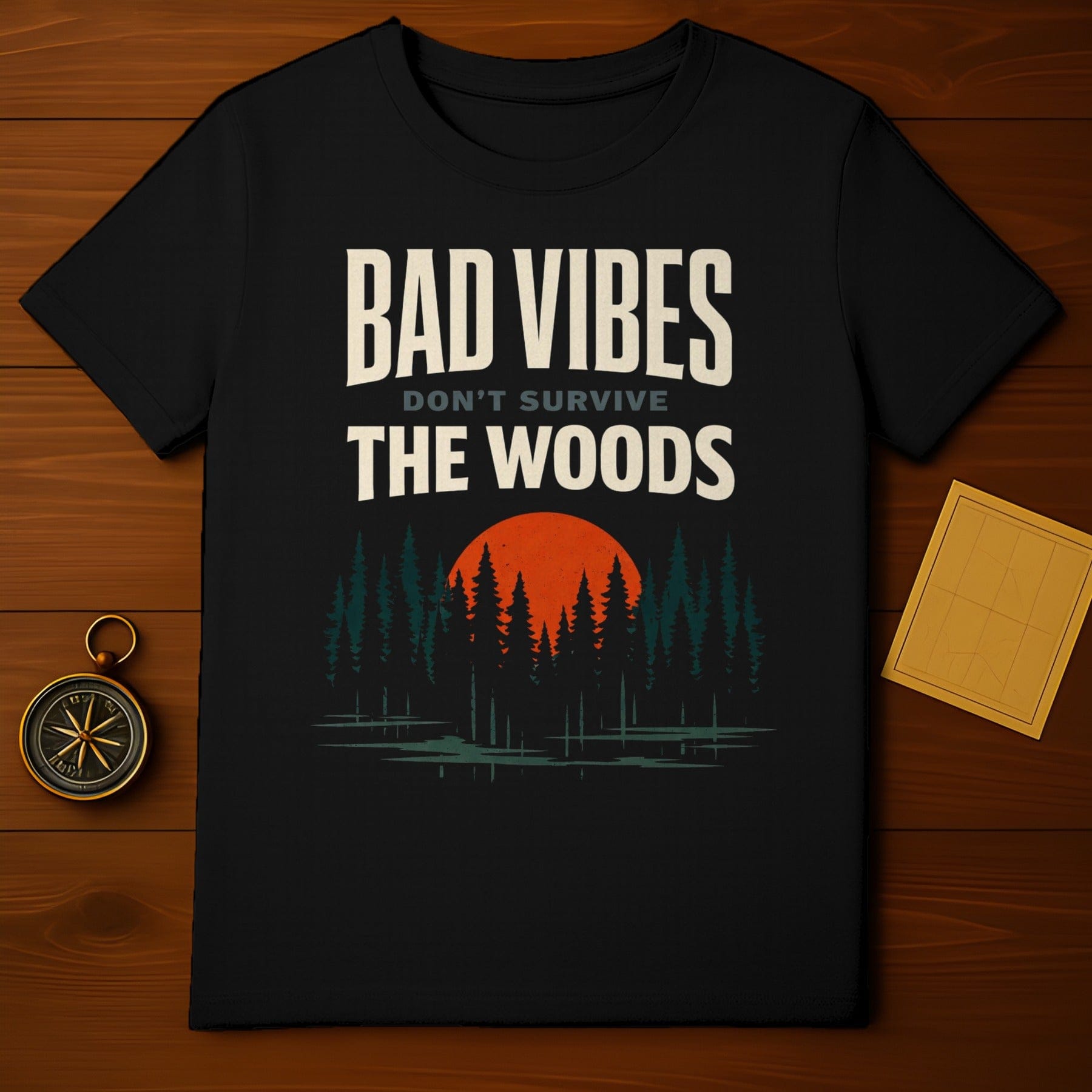 Bad Vibes Don't Survive The Woods Forest Sunset product type