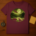 Forest Night Wildlife Scene T-Shirt