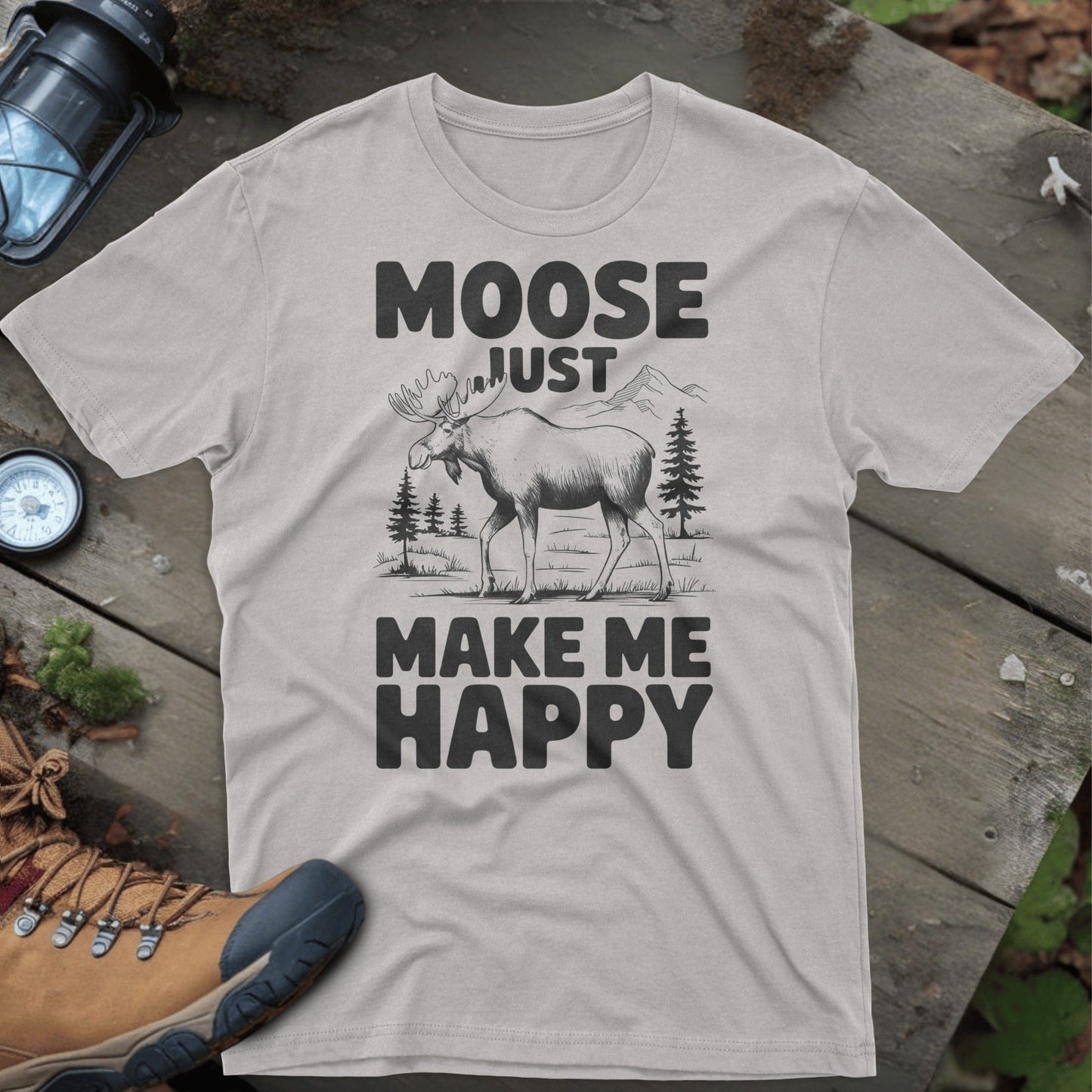Moose Just Make Me Happy Graphic T-Shirt product type