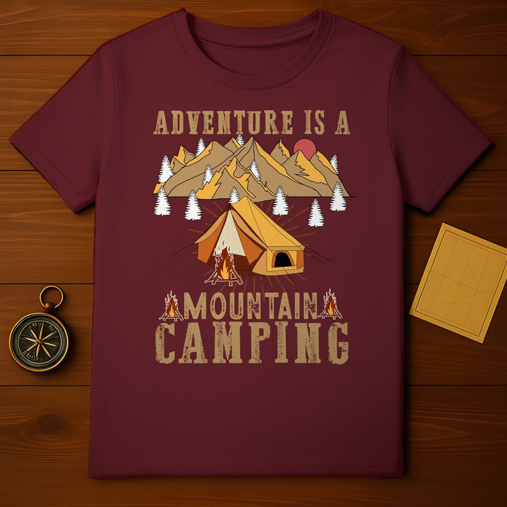 Adventure Is A Mountain Camping T-shirt